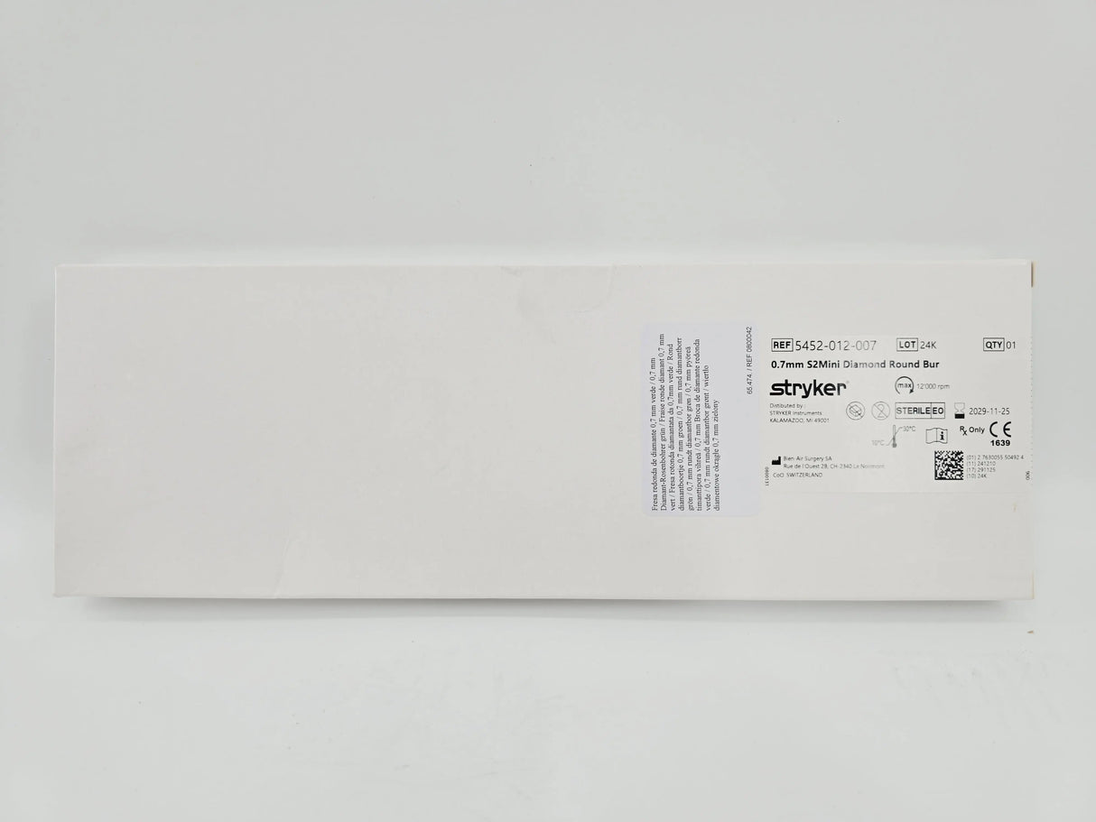 Stryker 5452-012-007 0.7mm S2Mini Diamond Round Bur Stryker