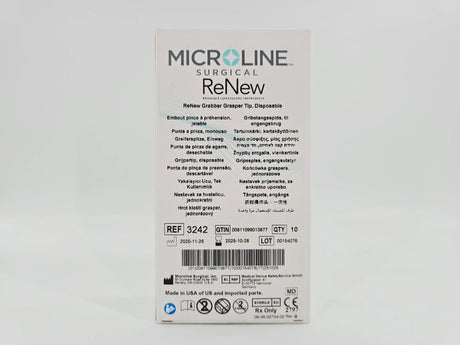 Microline Surgical 3242 ReNew Grabber Grasper Tip, Disposable BX/10 Microline