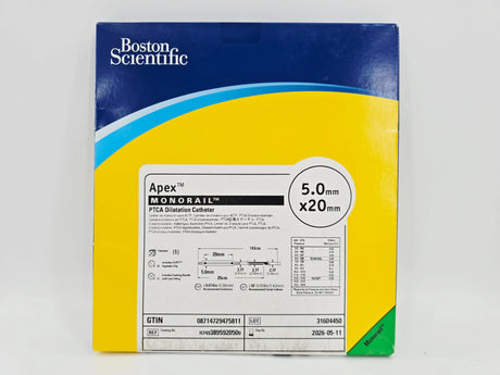 Boston Scientific H7493895920500 Apex Monorail PTCA Dilation Catheter 5.0mm x 20mm Boston Scientific