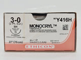 Ethicon Y416H 3-0 Monocryl 1X27" SH 26mm ETHALLOY BX/36 Ethicon