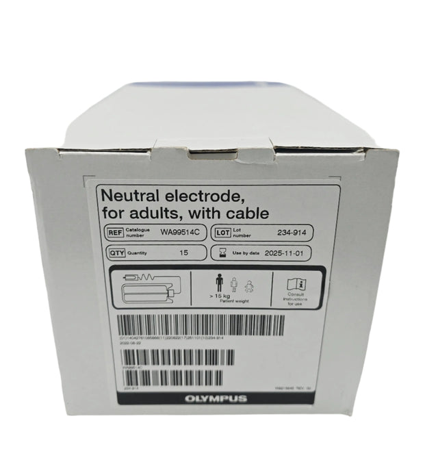 Olympus WA99514C Neutral Electrode for Adults with Cable Box/15 Olympus