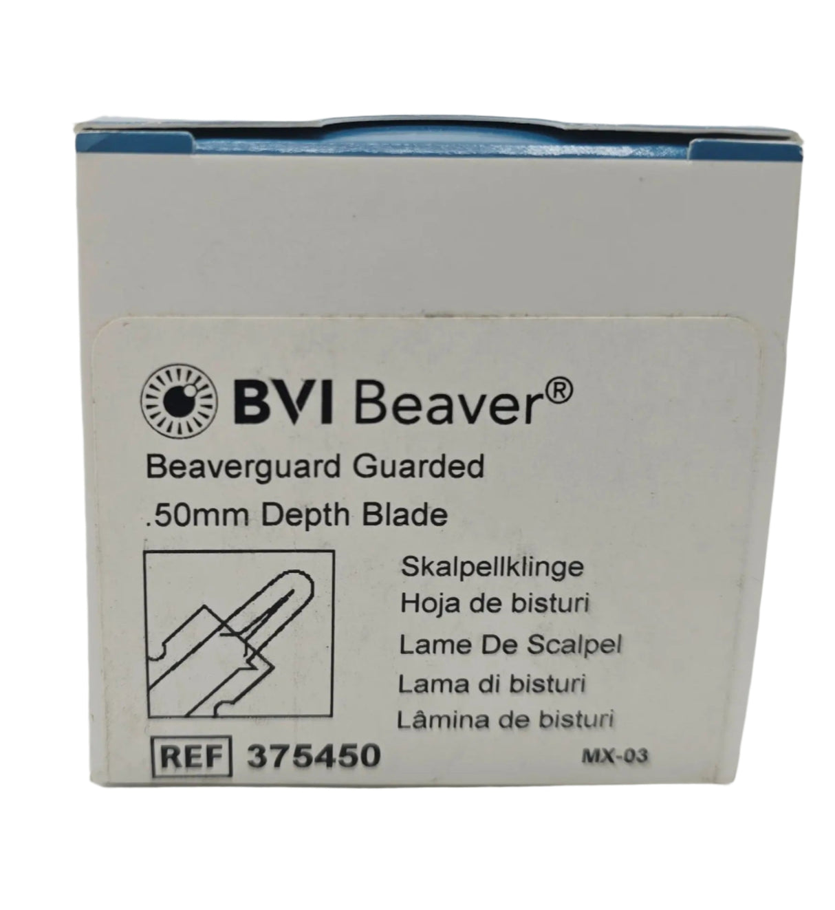 BVI Beaver 375450 Beaverguard Guarded .50mm Depth Blade 3 in Box Covidien