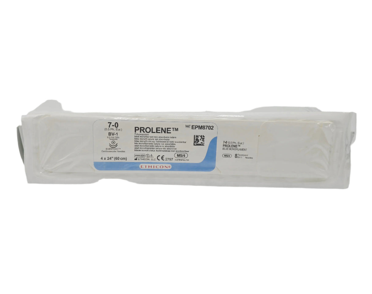Ethicon EPM8702 Blue Monofilament Polypropylene Sterile Nonabsorbable Suture Box/12 Ethicon