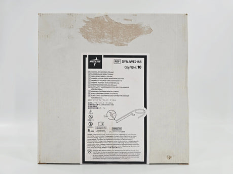 Medline DYNJWE2188 Channel Round Drain 15Fr. 3/16" Full-Fluted BX/10 Medline