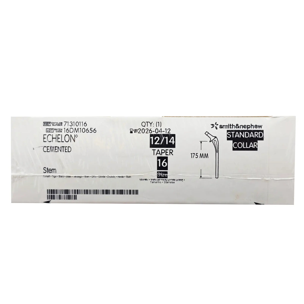 Smith & Nephew 71310116 Echelon 175mm Cemented Femoral Component Size 16 Smith & Nephew, Inc.