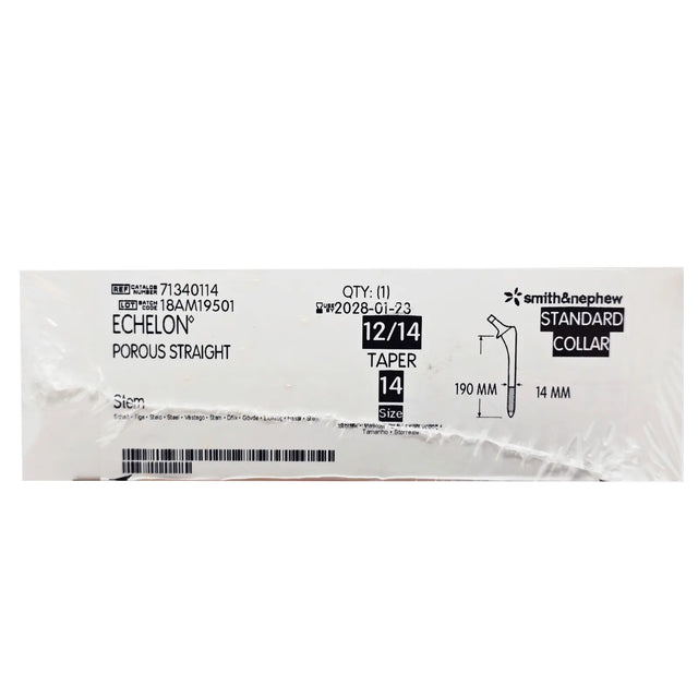 Smith & Nephew 71340114 Echelon 190mm Porous Femoral Component Size 14 Smith & Nephew, Inc.