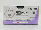 Ethicon J977H 1 Coated VICRYL 1X36" CTX 48mm ATRALOC BX/36 Ethicon