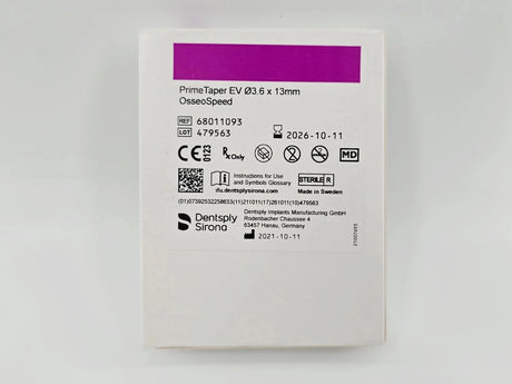 Dentsply Implants Manufacturing 68011093 PrimeTaper EV Ø3.6 x 13mm OsseoSpeed DS Implants Dentsply Implants Manufacturing