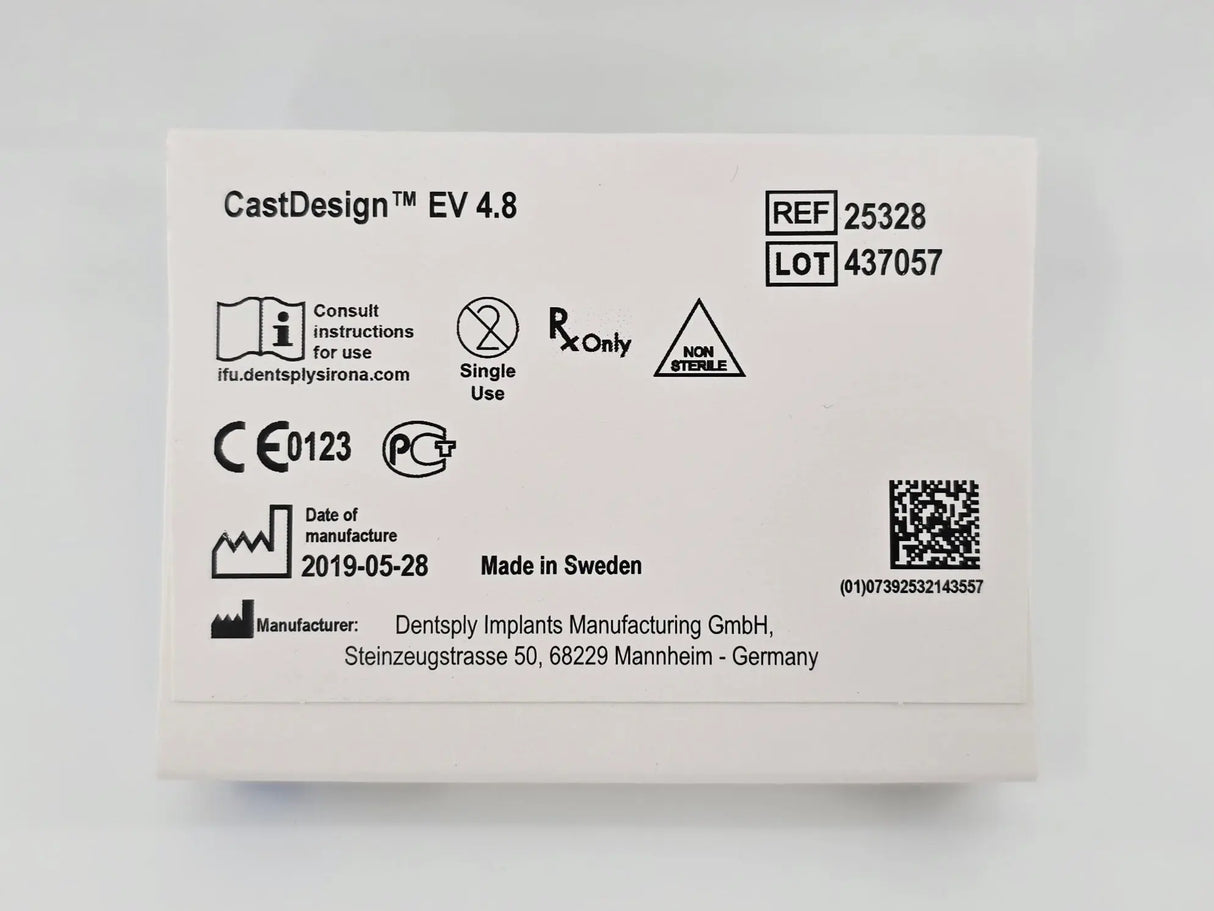 Dentsply Implants Manufacturing 25328 Astra Tech Implant Cast Design Ev 4.8 Dentsply Implants Manufacturing