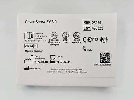 Dentsply Implants Manufacturing 25280 Cover Screw Ev 3.0 Dentsply Implants Manufacturing