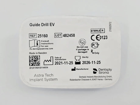 Dentsply Implants Manufacturing 25160 Guide Drill EV Astra Tech Implant System Dentsply Implants Manufacturing