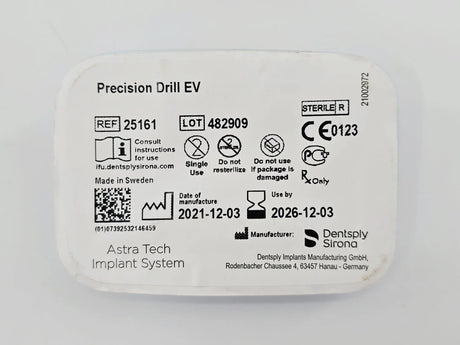 Dentsply Implants Manufacturing 25161 Precision Drill EV Astra Tech Implant System Dentsply Implants Manufacturing