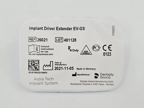 Dentsply Implants Manufacturing 26021 Implant Driver Extender EV-GS Astra Tech Implant System Dentsply Implants Manufacturing