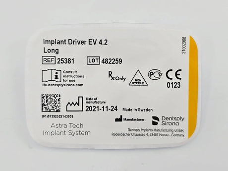 Dentsply Implants Manufacturing 25381 Implant Driver EV 4.2 Long Astra Tech Implant System Dentsply Implants Manufacturing