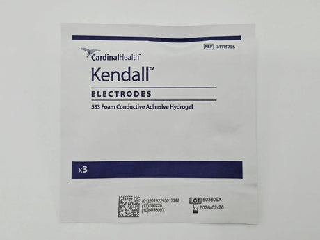 Cardinal Health 31115796 Kendall Electrodes 533 Foam Conductive Adhesive Hydrogel CS/600 (3/PK, 200 PK/CS) Cardinal Health