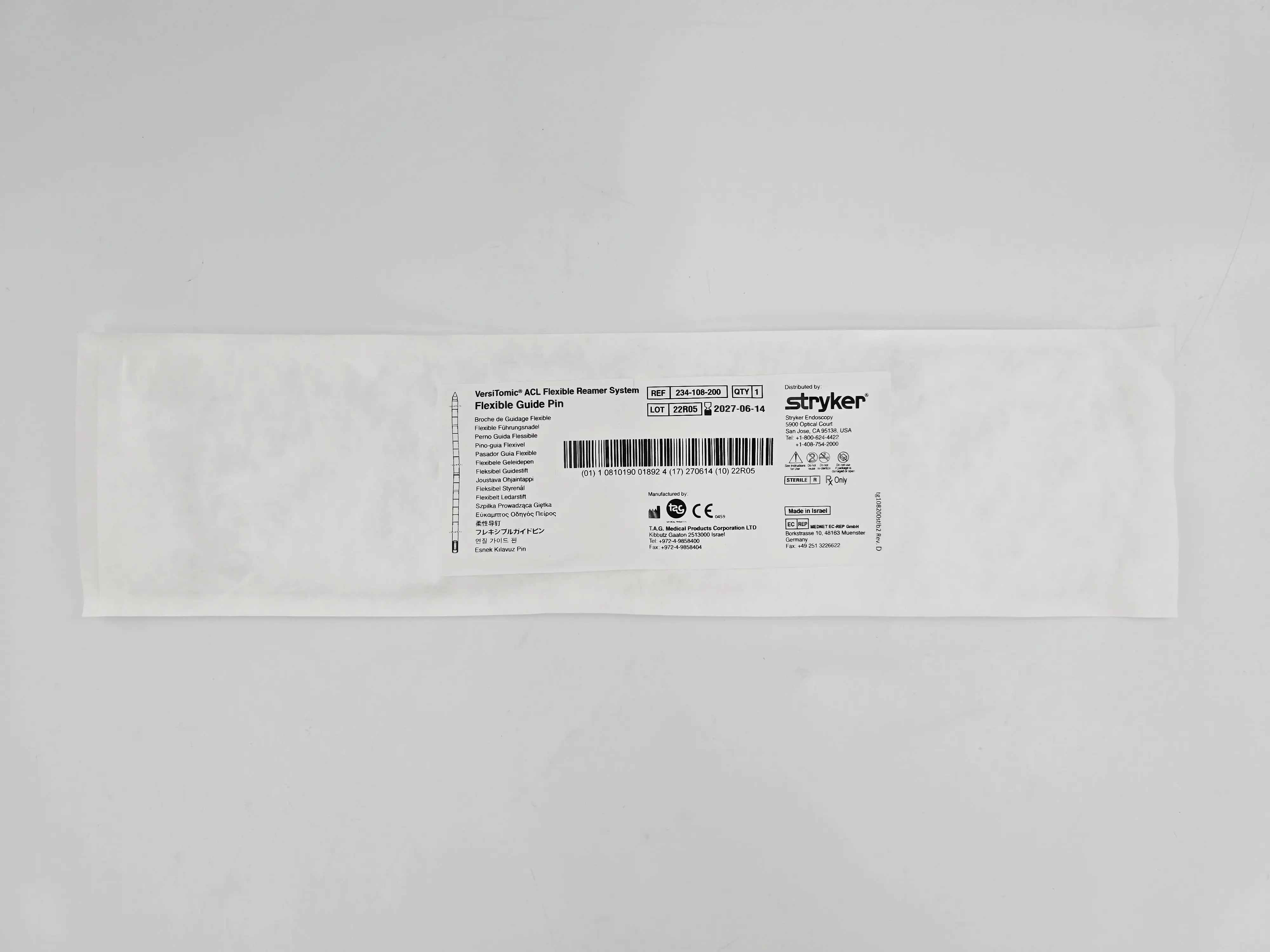 234-108-200 Stryker VersiTomic ACL Flexible Reamer System Flexible