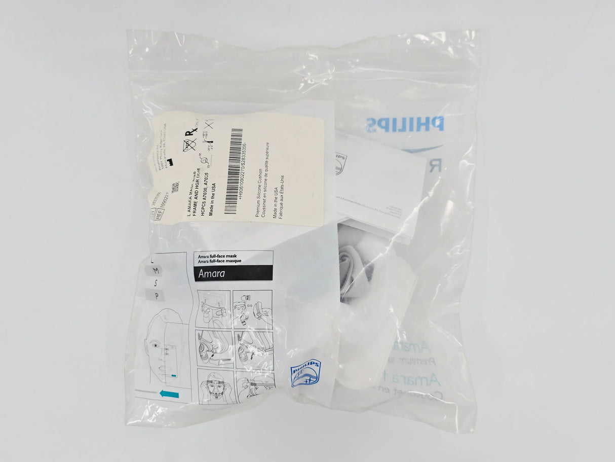 Philips 1090227 Respironics Amara Full Face Mask w/ RS Frame & Headgear Large Philips