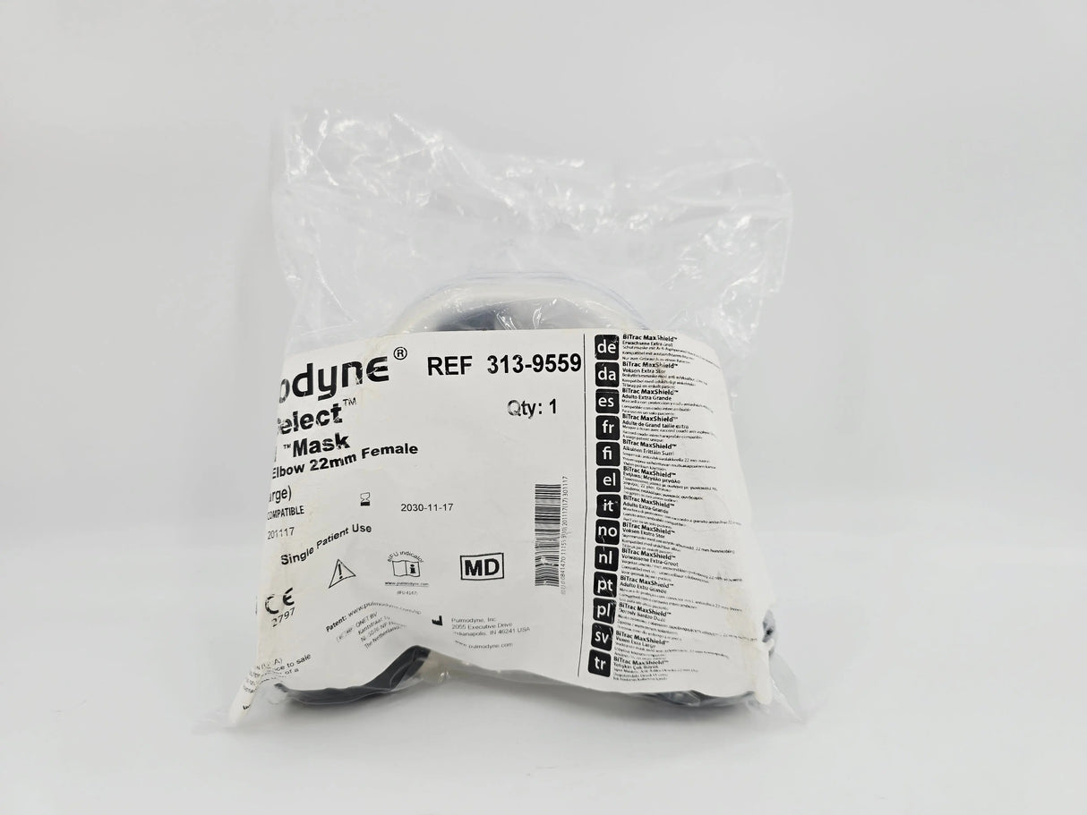 Pulmodyne 313-9559 BiTrac Select MaxShield Full Face Mask Adult Extra Large Pulmodyne