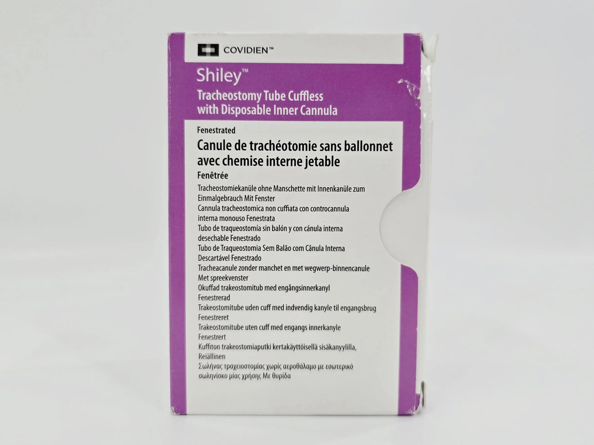 Covidien 4DCFN Shiley Tracheostomy Tube Cuffless w/ Disposable Inner Cannula Fenestrated Covidien