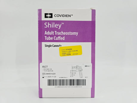 Covidien 8SCT Shiley Adult Flexible Tracheostomy Tube Cuffed Single Cannula Covidien