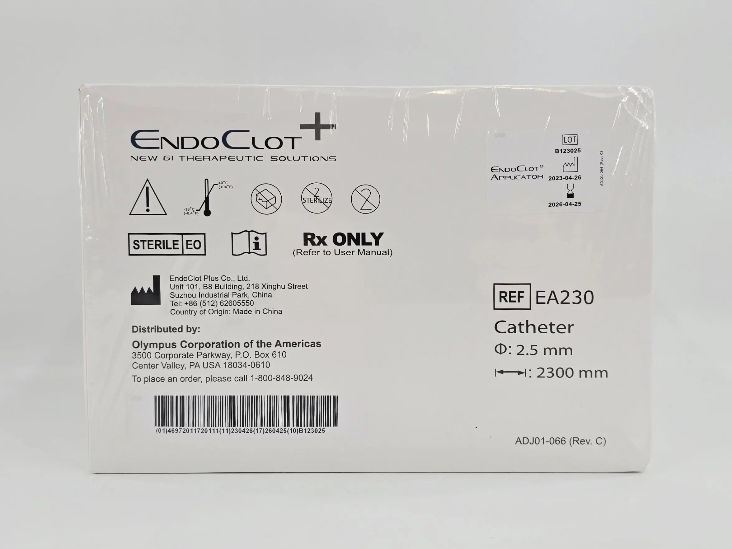 Olympus Endoclot Plus EA230 Applicator 2.5mm Catheter 2300mm Box
