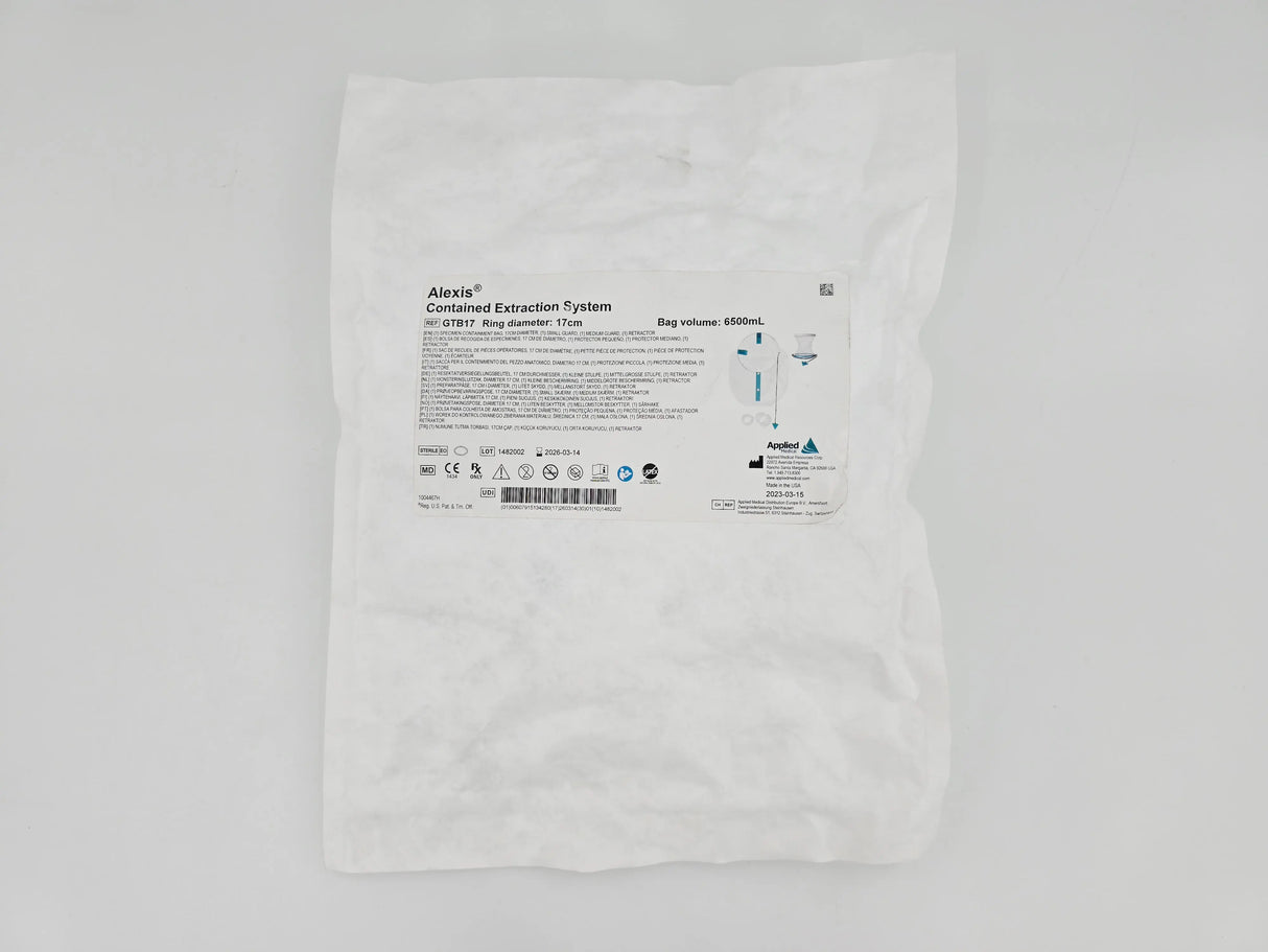 Applied Medical GTB17 Alexis Contained Extraction System 17cm 6500mL Applied Medical