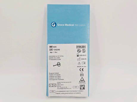 Grace Medical 605 ALTO Centered Total Sizers Included Titanium/Silicone Ossicular Prosthesis ENT Grace Medical