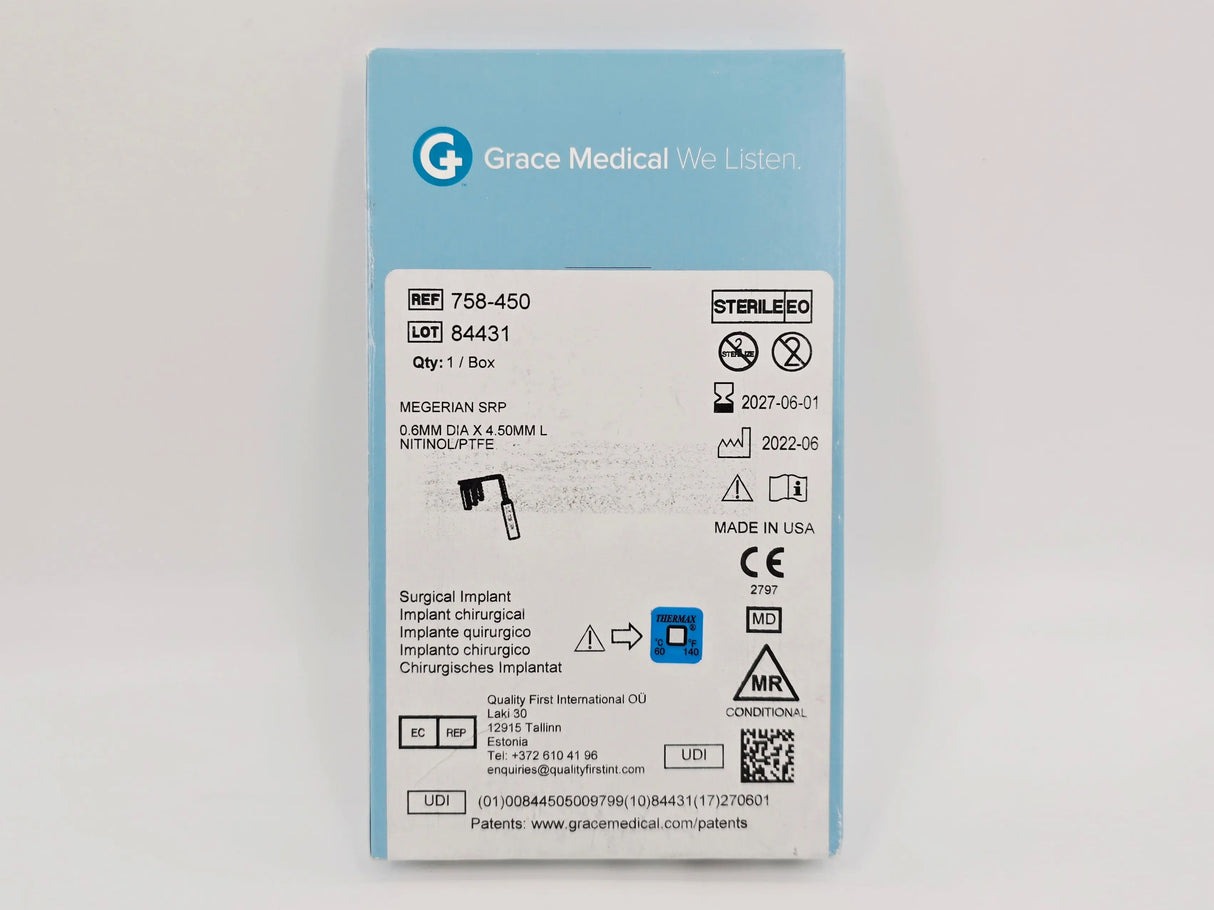 Grace Medical 758-450 Megerian SRP Nitinol/PTFE Ossicular Prosthesis ENT Grace Medical