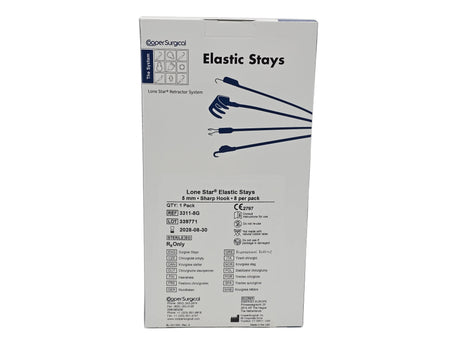 Cooper Surgical 3311-8G Lone Star Elastic Stay 5mm Sharp Hook Sterile 8 Pack Cooper Surgical