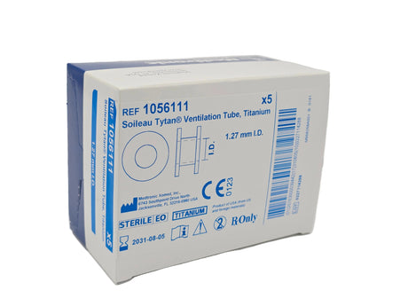 Medtronic 1056111 Soileau Tytan Titanium Ventilation Tube 1.27mm ID Medtronic