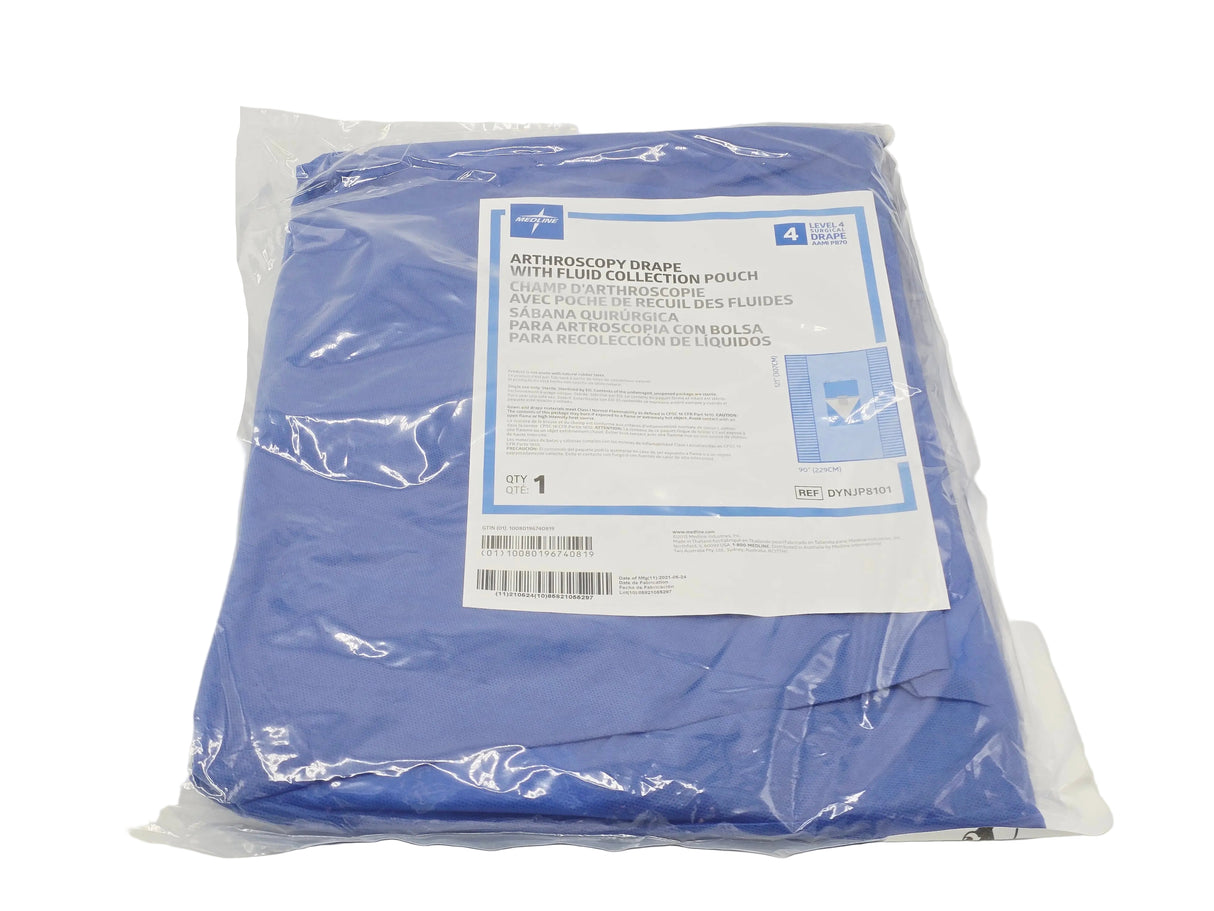 Medline DYNJP8101 Arthroscopy Drape 90" x 121" with Fluid Control Pouch Medline