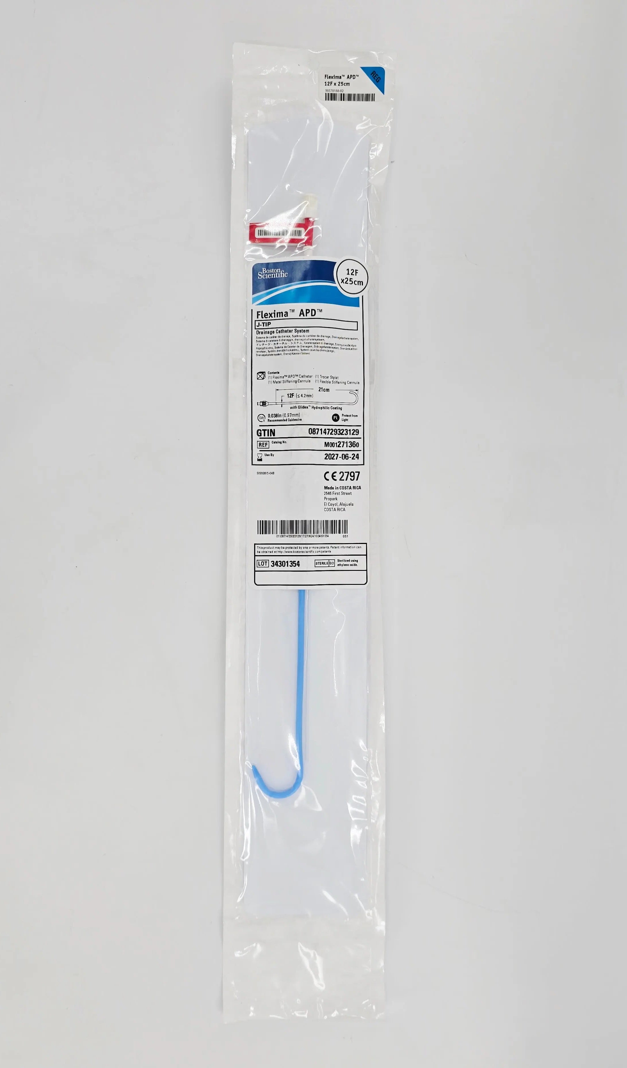 M001271360 Boston Scientific Flexima APD J-Tip Drainage Catheter