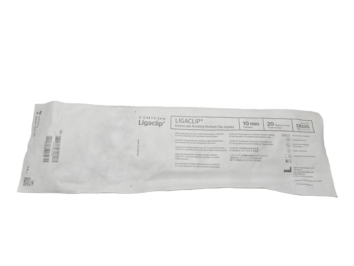 Ethicon ER320 Ligaclip Endoscopic Rotating Multiple Clip Applier 10mm Ethicon