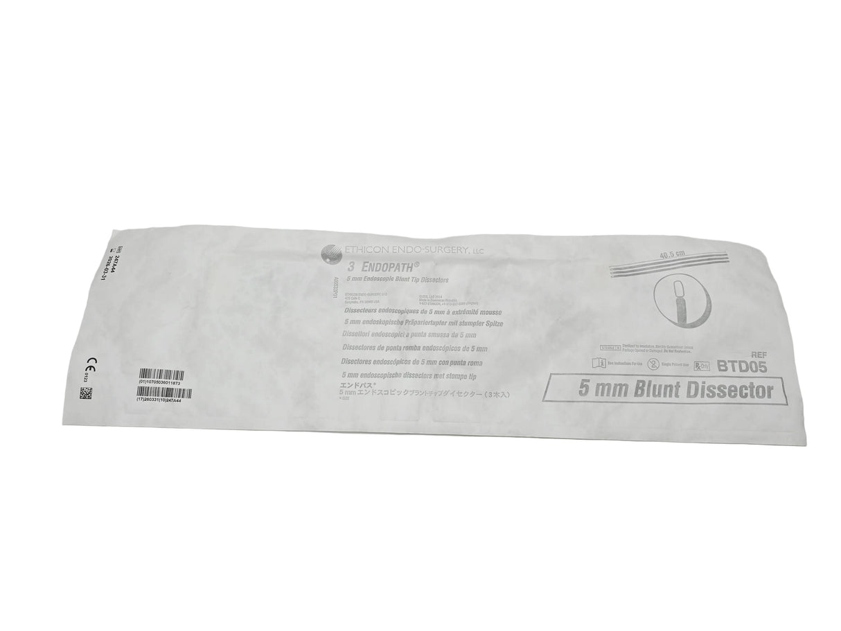 Ethicon BTD05 Endopath Blunt Tip Dissector 5mm Single Use Sterile Ethicon