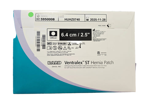 Bard 5950008 Ventralex ST Hernia Patch 6.4cm with Strap Sterile Bard