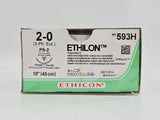 Ethicon 593H ETHILON 2-0 Black 1X18" PS-2 19mm BX/36 Ethicon