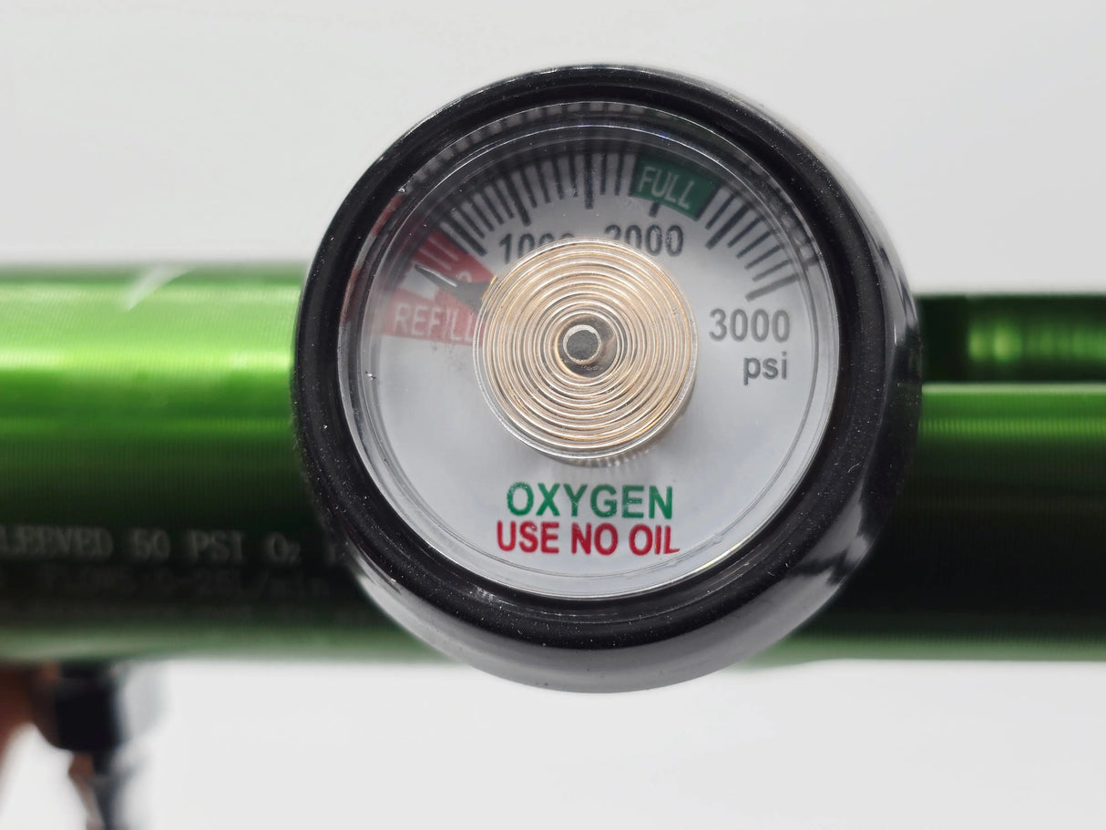 Medline HCS8725M Mini Oxygen Regulator 0-25 LPM CGA-870 Brass Aluminum Medline