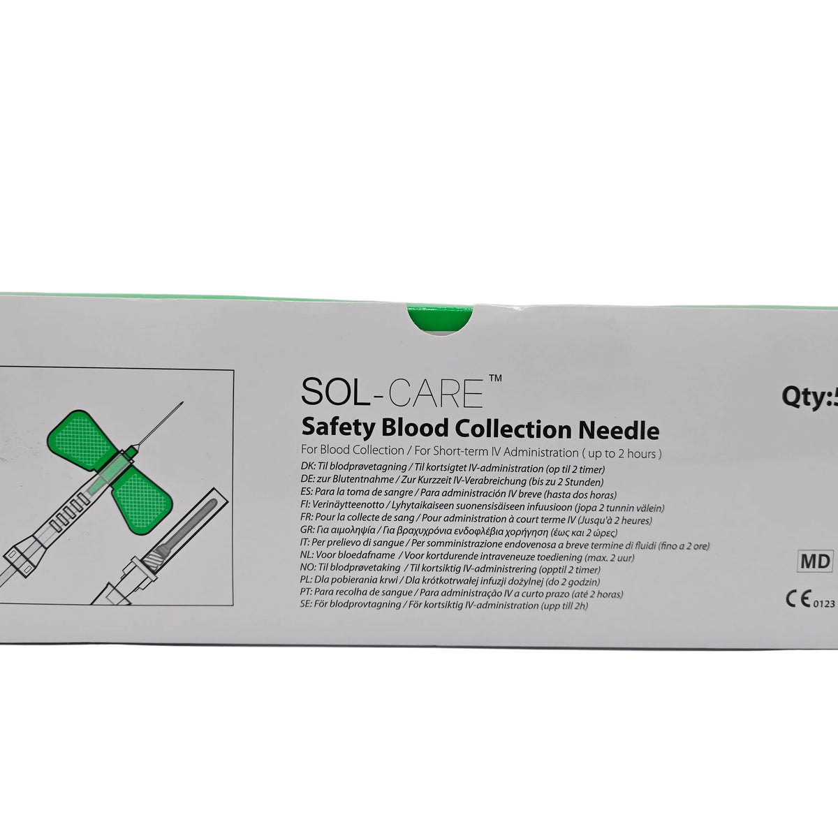 SOL-CARE 110201030031 Safety Blood Collection Needle Box of 50 ...