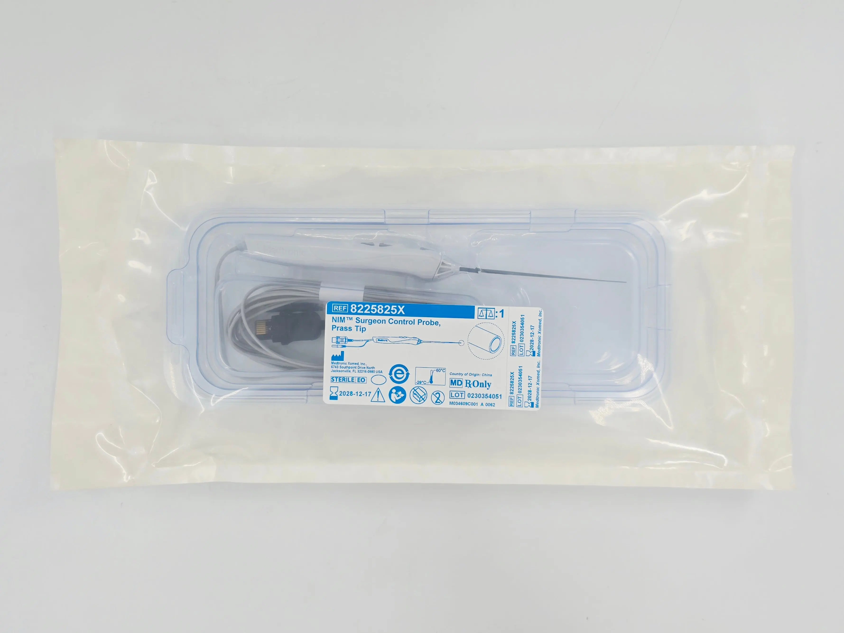 8225825X Medtronic NIM Surgeon Control Probe Prass Tip PK/3