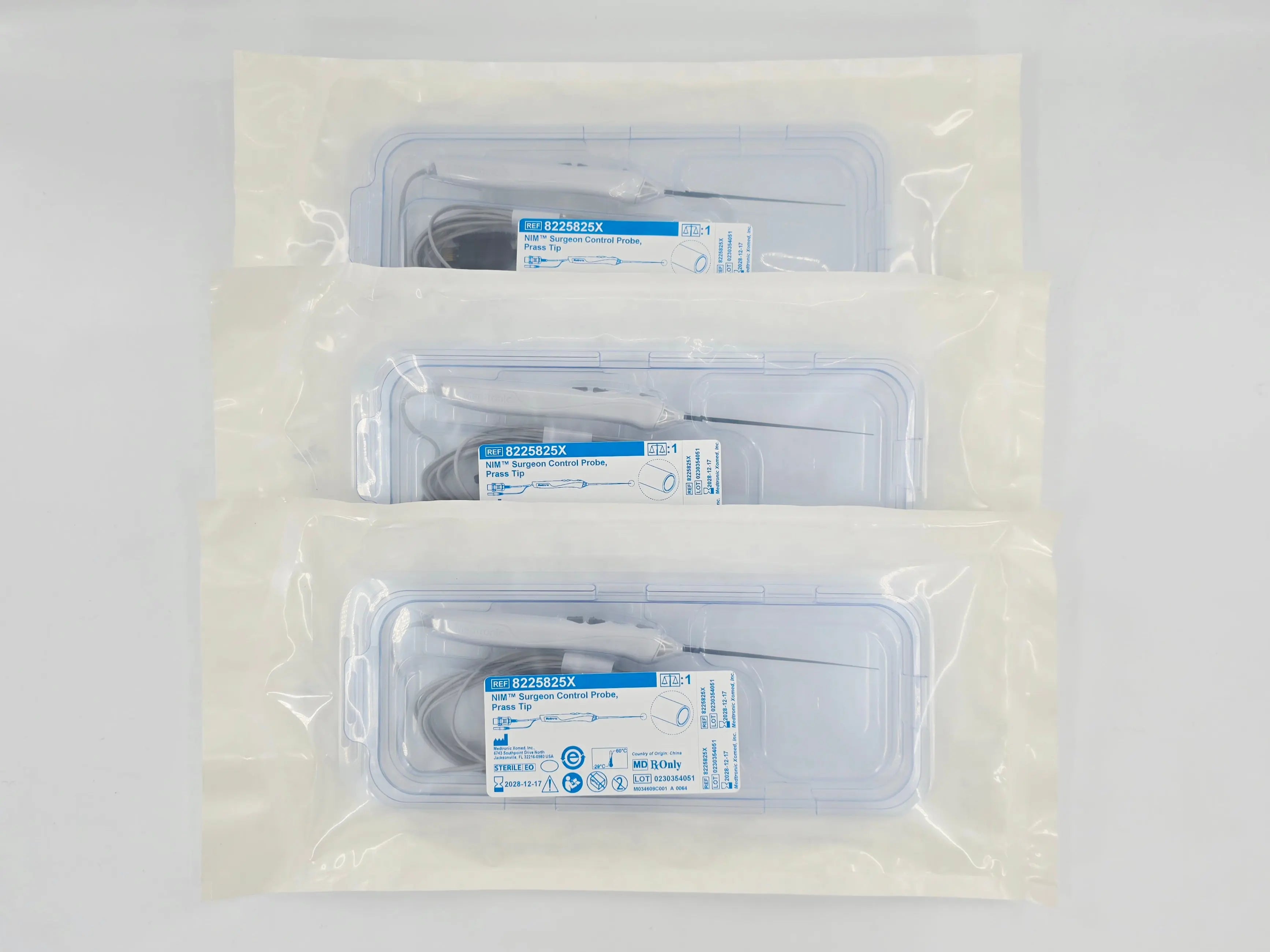 8225825X Medtronic NIM Surgeon Control Probe Prass Tip PK/3