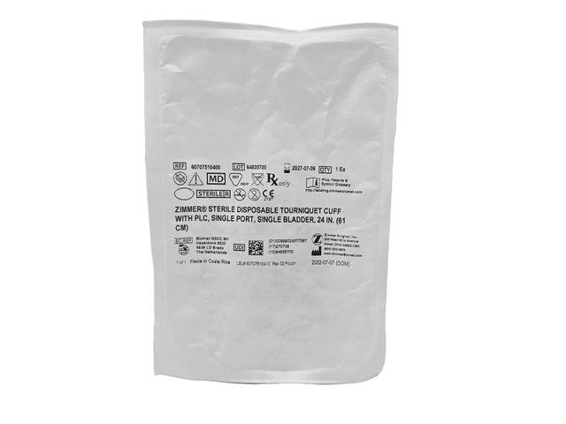 Zimmer 60707510400 Sterile Disposable Tourniquet Cuff 24" Single Port Primis Medical