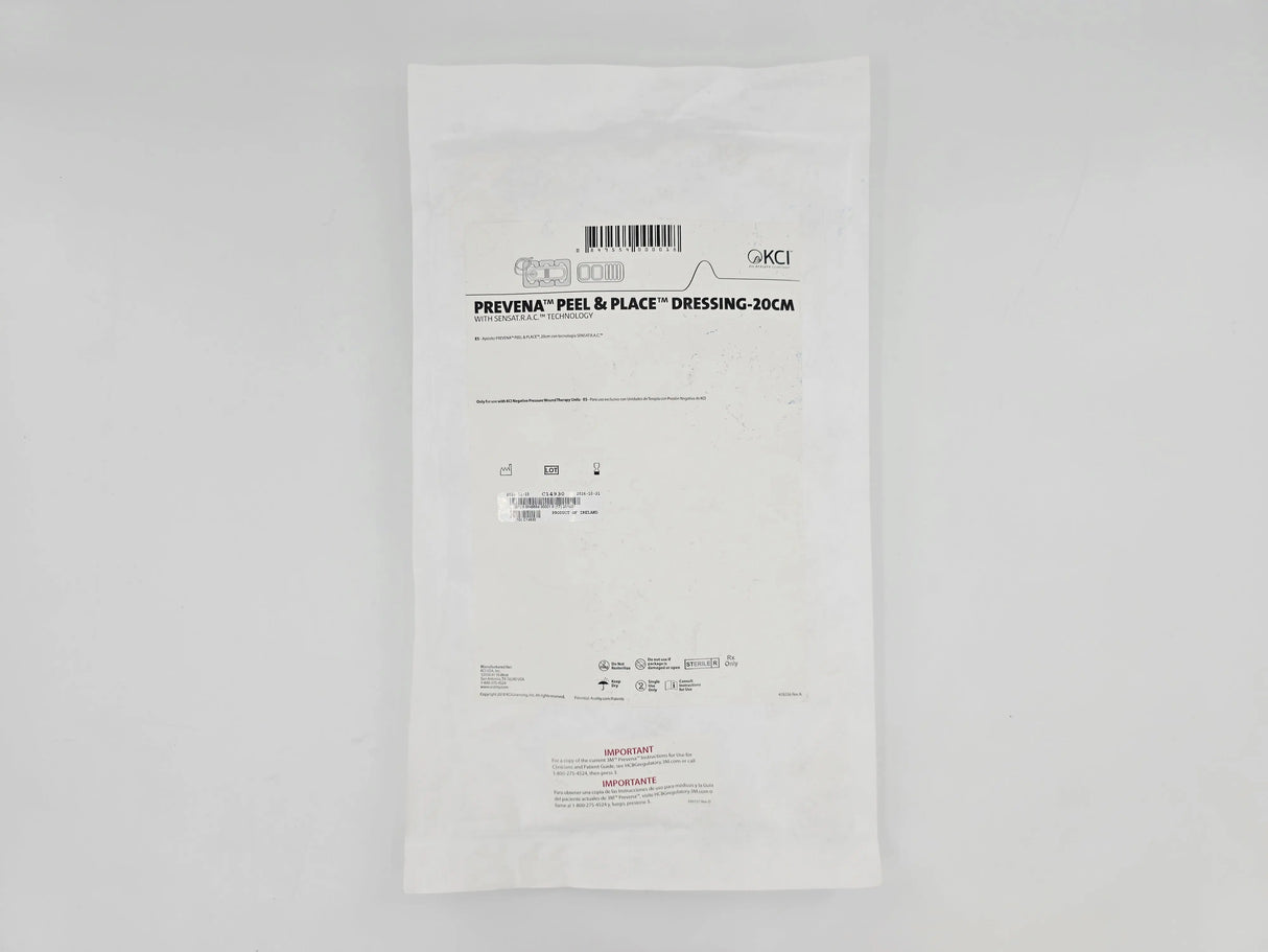 3M PRE1055US KCI Prevena Peel & Place Dressing and Patch Strips 20cm Negative Pressure Wound Therapy 1/EA KCI
