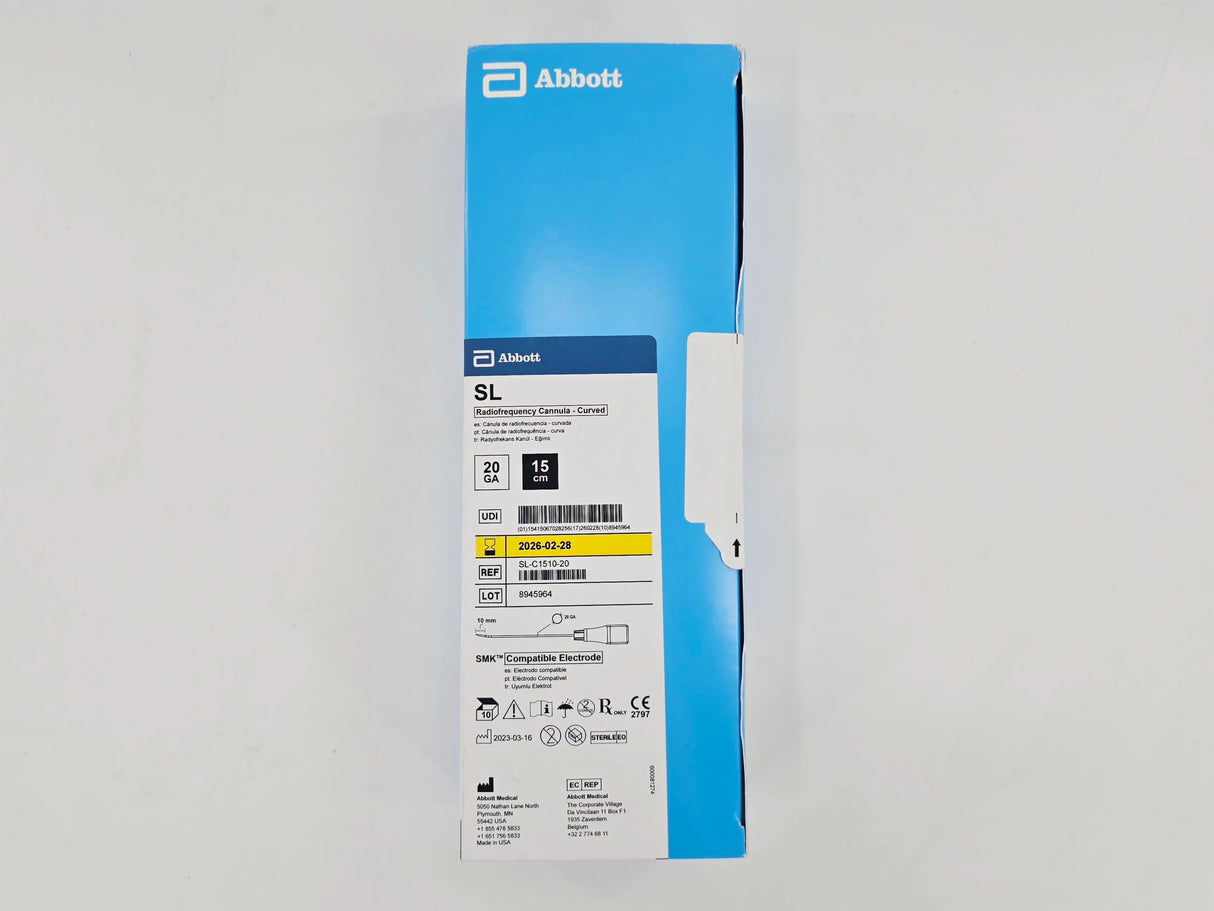 Abbott SL-C1510-20 SL Radiofrequency Cannula Curved 20Ga. x 15cm Abbott