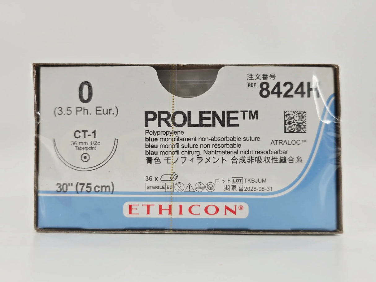 Ethicon 8424H 0 PROLENE Blue 1X30" CT-1 36mm BX/36 Ethicon