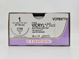 Ethicon VCPB977H 1 Coated VICRYL Plus 1X36" CTXB 48mm Ethiguard Blunt Point BX/36 Ethicon