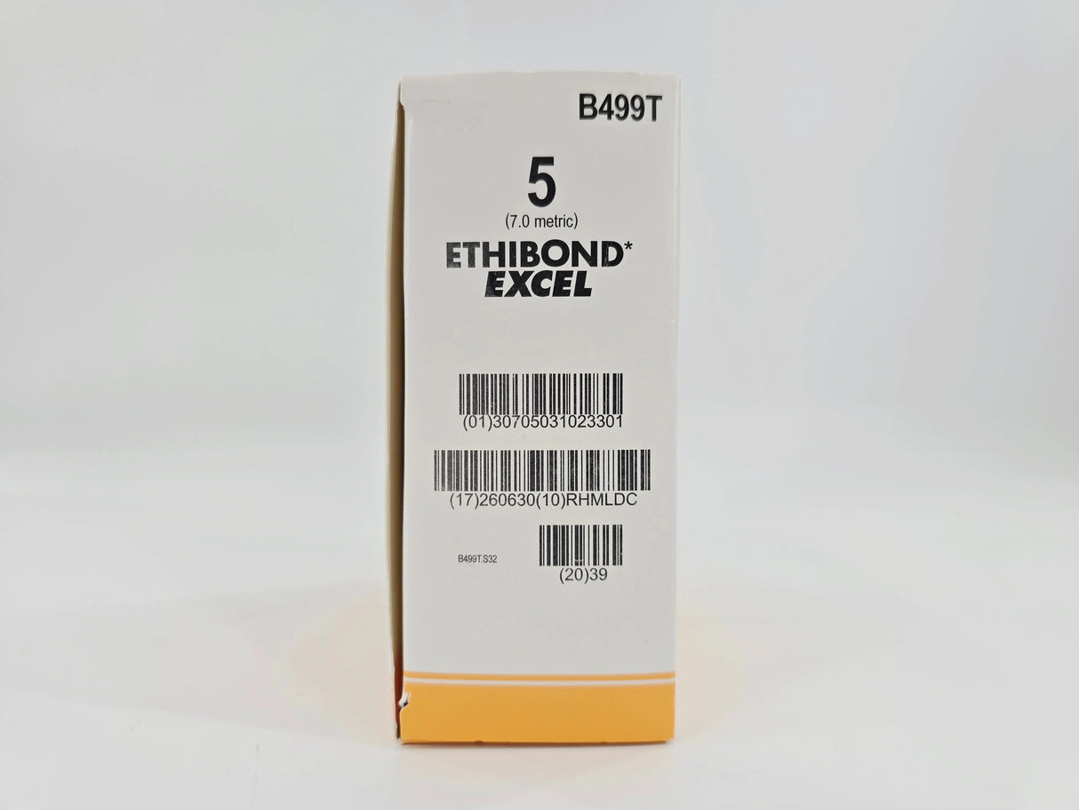 Ethicon B499T 5 ETHIBOND EXCEL 1X30" LR 75mm Cutting Edge Reverse Double Armed BX/24 FULL OPEN BOX Ethicon