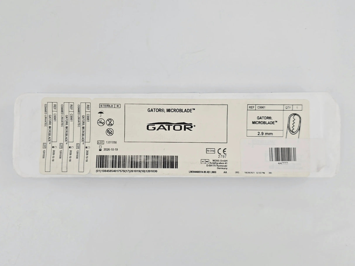 ConMed Linvatec C9961 Sterling Gator Microblade 2.9mm 1/EA ConMed Linvatec