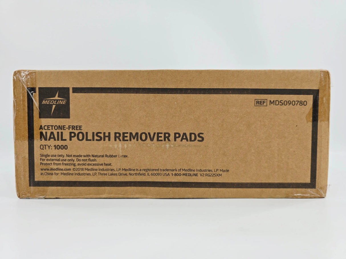 Medline MDS090780 Nail Polish Remover Pads Acetone-Free CS/1000 Medline