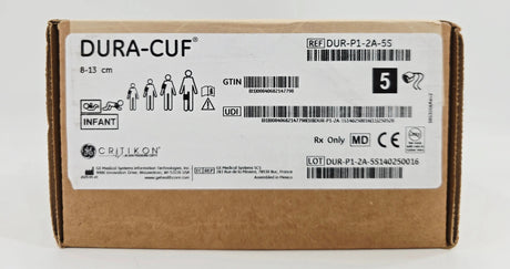 GE Critikon DUR-P1-2A-5S Dura-Cuf Blood Pressure Cuff Infant 8-13cm BX/5 GE