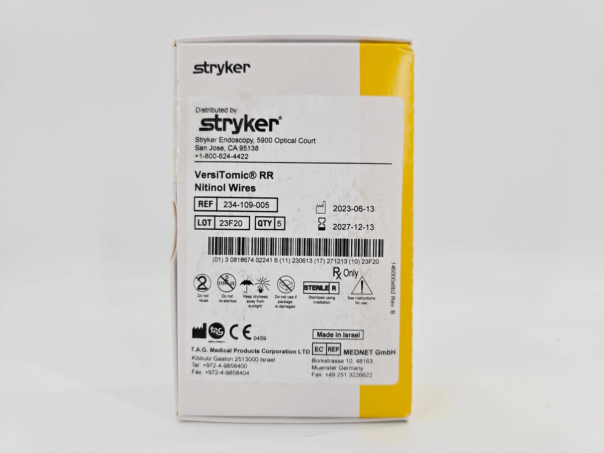Stryker 234-109-005 VersiTomic RR Nitinol Wires BX/5 Stryker